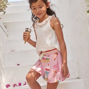 NWT Mini Boden HTF Pink Ice Cream Skort, 6/7Y